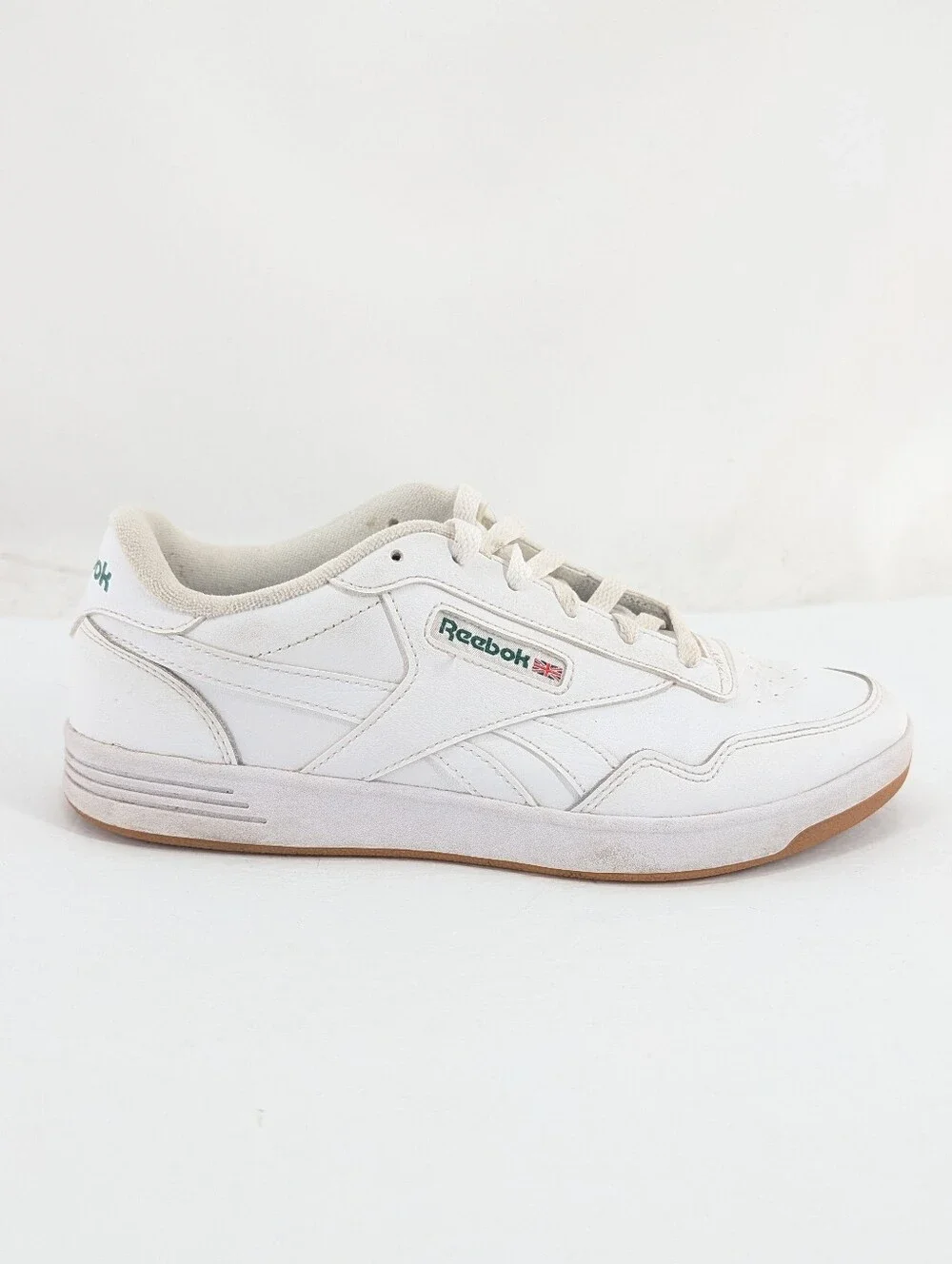 Reebok Club Memt White Clover Green Preppy Sporty Athletic Sneakers Size 10